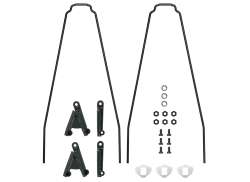 SKS Delantero/Trasero Juego De Soporte Para Guardabarros 55mm Para. Cable Line - Negro