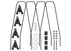 SKS Frente/Traseiro Conjunto De Tirantes De Guarda-Lamas 65mm Para. Estilo - Preto