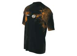 SKS MTB Jersey Da Ciclismo Manica Corta Nero/Arancia Dots - S