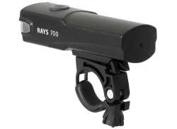 Smart Rays Forlygte USB 700 Lumen - Sort