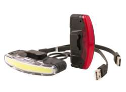 Spanninga Arco Beleuchtungsset LED Akku USB - Schwarz