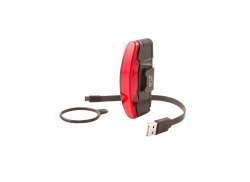 Spanninga Arco Flash Lampka Tylna USB-C Dla. Sztyca - Czerwony