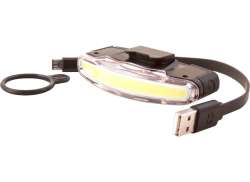 Spanninga Arco Lampka Przednia LED Akumulator USB - Czarny
