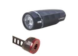 Spanninga Lanza 照明セット LED バッテリー - ブラック