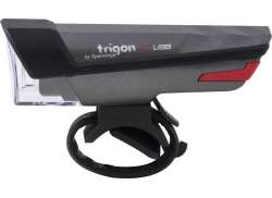 Spanninga Trigon Lampka Przednia 25 Lux USB - Czarny