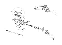 Sram Code Stealth Ultimate Sølv/Bronse Bremsehendel 4-F - Svart