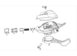 Sram シフター レバー 右 用. X01 イーグル - Lunar グレー