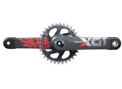 Sram X01 Eagle Kliky 32 Zuby 12V 170mm - Šedá/Červená