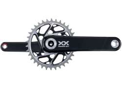 Sram XX SL Eagle Transmission Conjunto De Crenque 34T 12V 165mm Preto/Prata