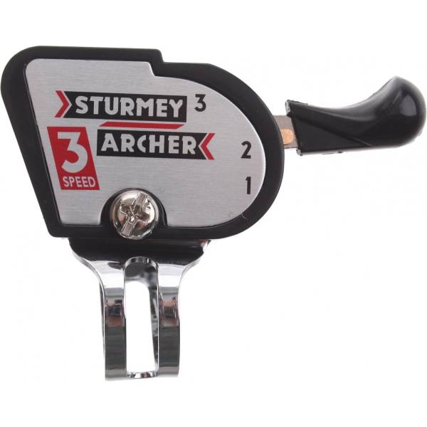 Shifter Sturmey Archer Pour Guidon - Aluminium, 3 Vitesses, Montage Type Bar End, Noir, Pour Vélo Adulte