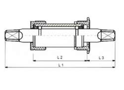 SunRace 바텀 브라켓 프레스 핏 Ø 40 mm 136 mm t.b.v. 코터 핀