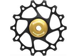 Sunrace Derailleurwieltjes 14 Tands Aluminium - Zwart/Goud