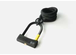 Tex-Lock Eyelet D-Lock U-Lock M 120cm - Black/Yellow