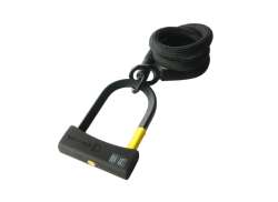 TexLock Eyelet D-Блокировка U-Образный Велозамок M 120cm - Черный/Желтый