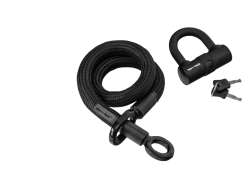 TexLock U形锁 + 线缆 S 80cm - 黑色