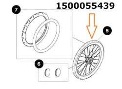 Thule 1500055439 Rear Wheel 20" 24 Spokes Dla Bexey - Czarny