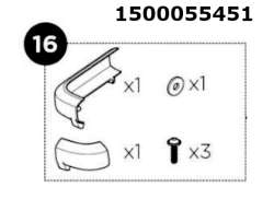 Thule 1500055451 Deksel front left and right For Thule Bexey