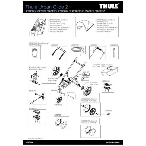 thule urban glide parts