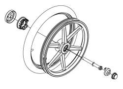 Thule 192430 16\" Wheel Assembly For Urban Glide 2
