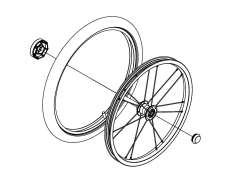 Thule 40192429 Rear Wheel Asamblare Pentru Thule Glide