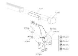 Thule 50464 Foot Pentru Thule Sarcină Suport 4608