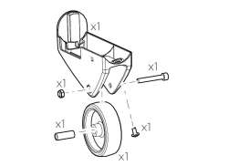 Thule 52849 Assemblage Kit Roue R Pour EasyFold XT 3 Modèles