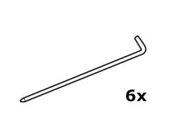 Thule 54893 그라운드 페그 (6) For Awning Approuch - 실버