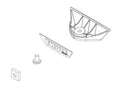 Thule 54973 背面 商标 + M8 Nut &amp; 螺钉 为 Caprock - 黑色