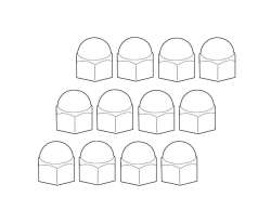 Thule 56483 Small Muovi Bolt Caps (12x)