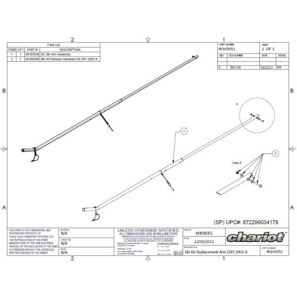 thule cougar ski kit