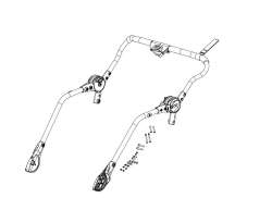 Thule Chariot 40190155 Handle/Frame Bar Assy For Chinook1