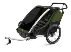Thule Chariot Cab Remolque De Bicicleta 2-Niños - Cypres Verde