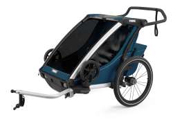 Thule Chariot Cross Remolque De Bicicleta 2-Niños - Majolica Azul