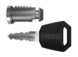 Thule 자물쇠 실린더 + 프리미엄 키 N228 - 블랙/실버