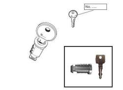 Thule Lock Cylinder + Steel Key N204 - Silver