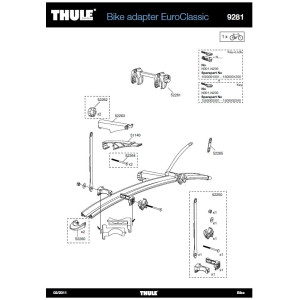 thule bike adapter euroclassic 9281
