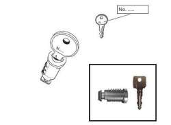 Thule 锁 锁芯 + 钢 钥匙 N201 - 银色