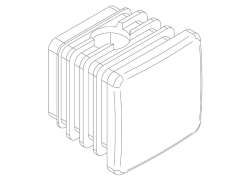 Thule 트레일러 엔드 캡 1 인치 스퀘어