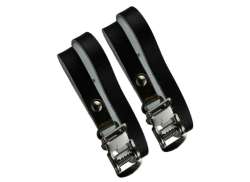 Toeclips Strap Leather Black (2Pieces)