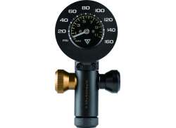 Topeak AirBooster G+ CO2 Pumpe Inkl.. Stang Måler - Svart