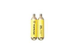 Topeak Bicycle Pump Co2 Cartridges 25G (2X)