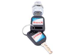 TranzX CA04 E-Bike Batteria Chiusura - Argento/Nero