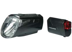 Trelock LS560 I-Go Control Zestaw Oswietlenia LED Akumulator - Czarny
