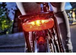Trelock LS613 Träger Rücklicht Duo Flat 80mm - Rot