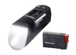 Trelock LS760 I-Go ビジョン 照明セット LED バッテリー - ブラック