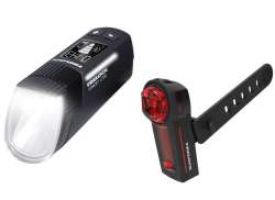 Trelock Ml 660 I-Go / LS740 Set Illuminazione LED Batteria - Nero