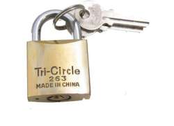 Tri-Circle Lucchetto 30mm - Oro/Argento