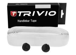Trivio Nastro Manubrio Con Cappucci - Carbon Look - Bianco