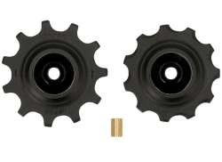 Trivio Pulley Wheels 11/11T Chromo Bearings - Black