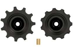 Trivio Pulley Wheels 11/11T Stainless Bearings - Black